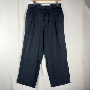 Tommy Bahama Silk Pants Women’s 32 Dark Navy Cropped Capri Casual Resort Wear